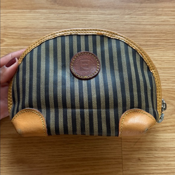 Vintage Fendi Pequin Makeup Bag ✨ - Picture 1 of 11